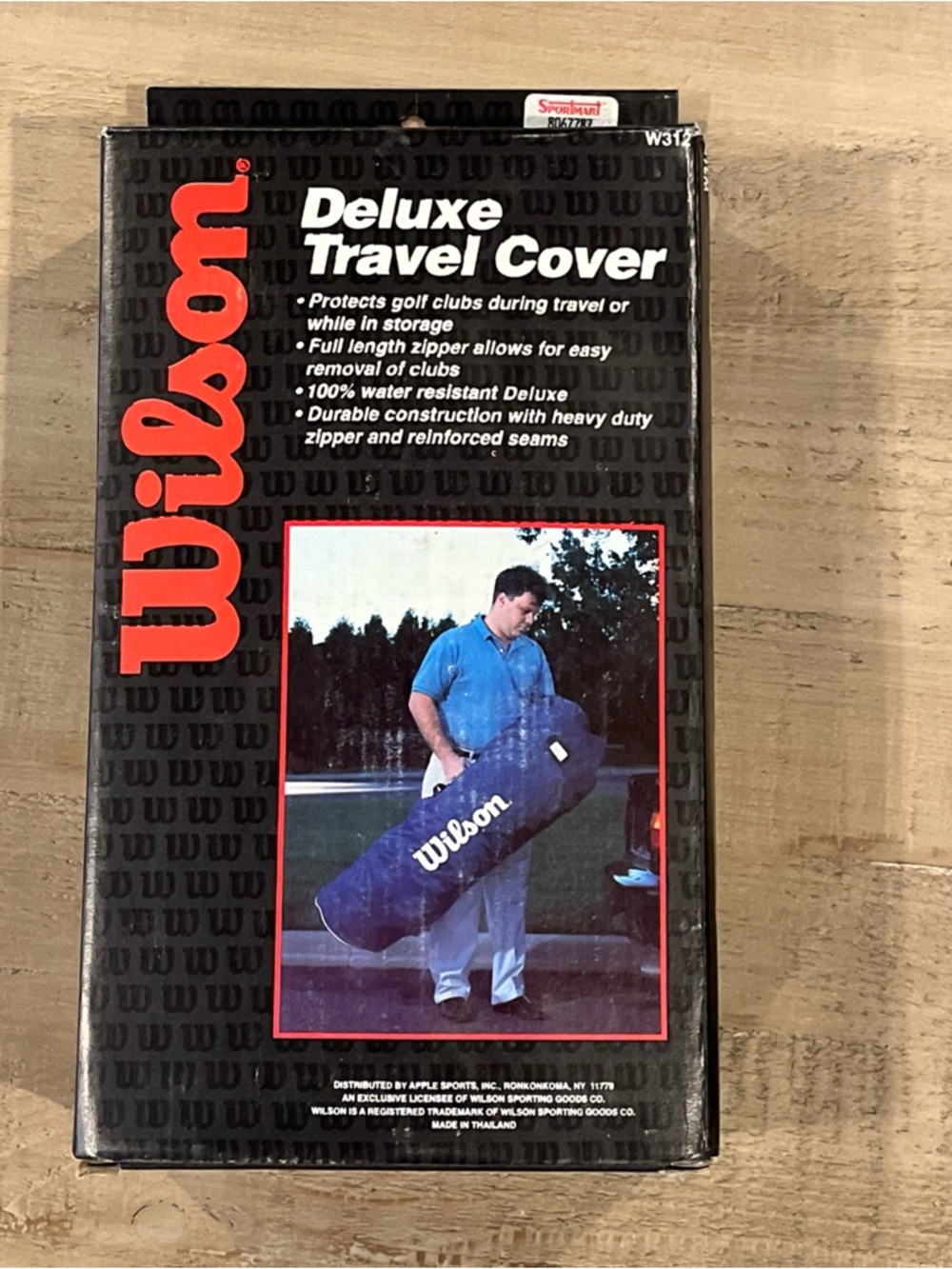 Wilson Deluxe Travel Golf Bag Cover Black New